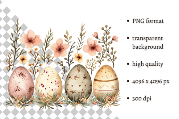 Download Watercolor Easter Eggs Clipart PNG - Eggs clipart Collection