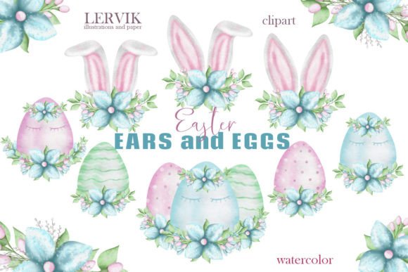 Download Easter Bunny Ears and Eggs Clipart - Eggs clipart Collection