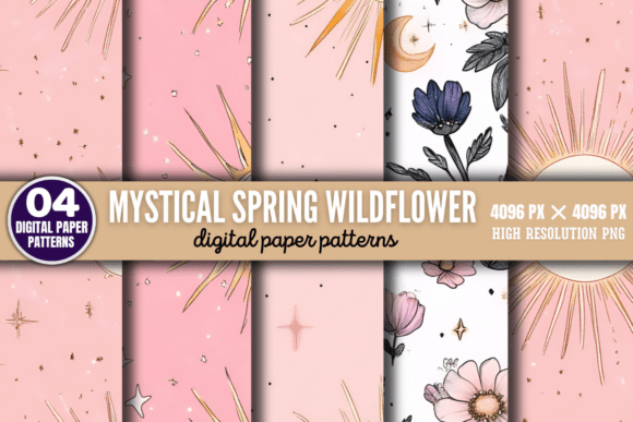 Download Mystical Spring Wildflower Pattern 2 - Mystical spring Collection