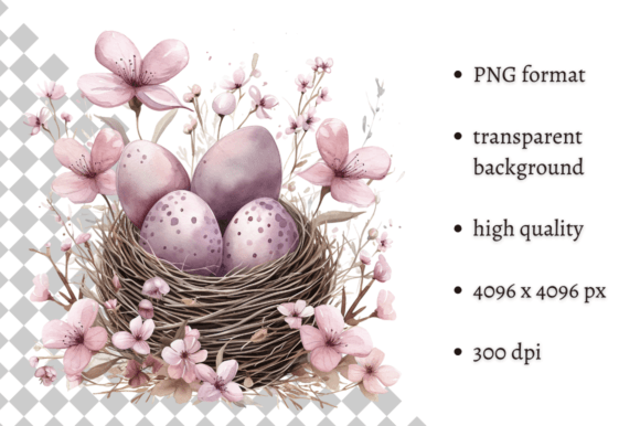 Download Watercolor Lavender Easter Eggs Clipart - Eggs clipart Collection