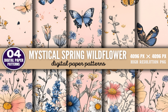 Download Mystical Spring Wildflower Pattern 1 - Mystical spring Collection