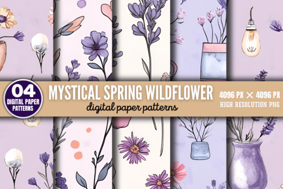 Download Mystical Spring Wildflower Pattern 4 - Mystical spring Collection