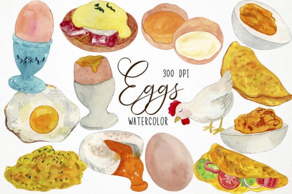 Download Watercolor Eggs Clipart, Omelette - Eggs clipart Collection